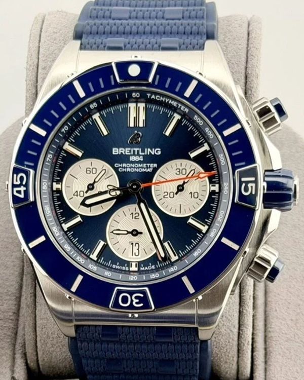 2021 Breitling Super Chronomat B01 44MM Blue Dial Steel Bracelet (AB0136)