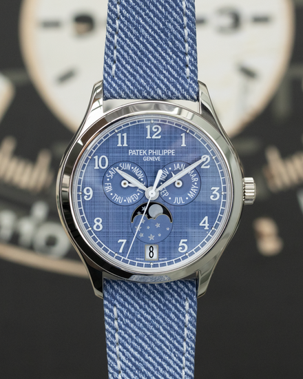 2026 Patek Philippe Annual Calendar 38MM Blue Dial Textile Strap (4946G-001)