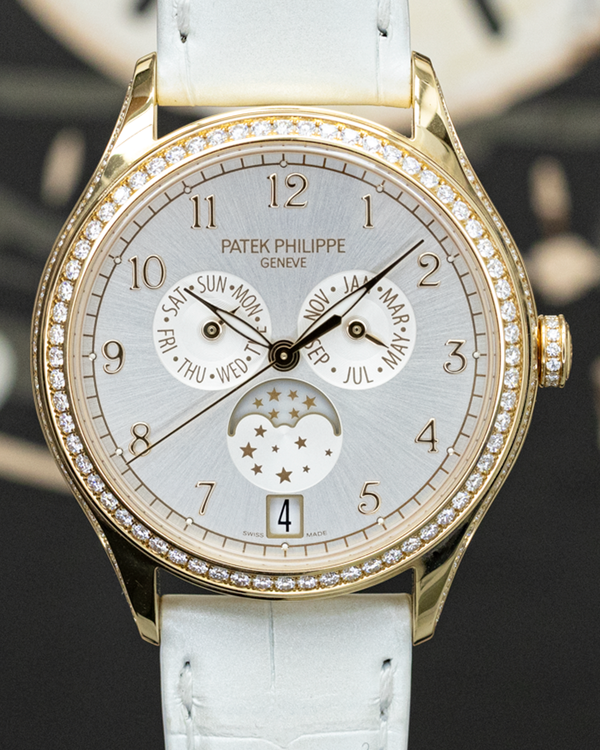 2026 Patek Philippe Annual Calendar Moon Phases 38MM Silver Dial Leather Strap (4947R-001)