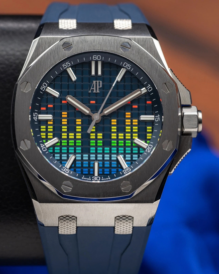 2022 Audemars Piguet Royal Oak Offshore "Music Edition" L.E. 43MM Blue Dial Rubber Strap (15600TI.OO.A343CA.01)