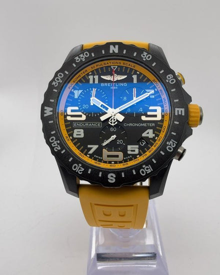 No Reserve - Breitling Endurance Pro 44MM Quartz Black Dial Rubber Strap (X82310A41B1S1)