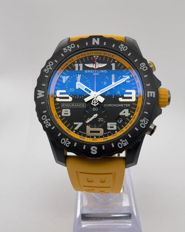 No Reserve - Breitling Endurance Pro 44MM Quartz Black Dial Rubber Strap (X82310A41B1S1)