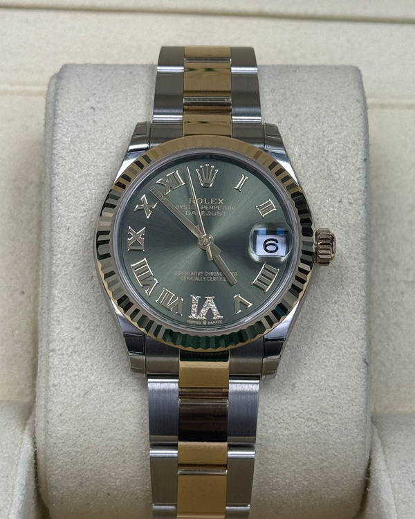 2026 Rolex Datejust 31MM Green Dial Two-Tone Jubilee Bracelet (278273)