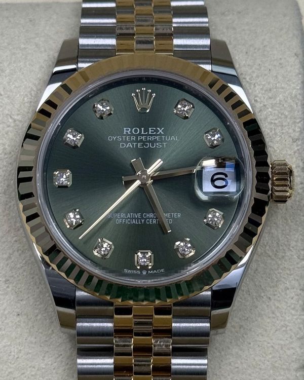 2026 Rolex Datejust 31MM Green Dial Two-Tone Jubilee Bracelet (278273)