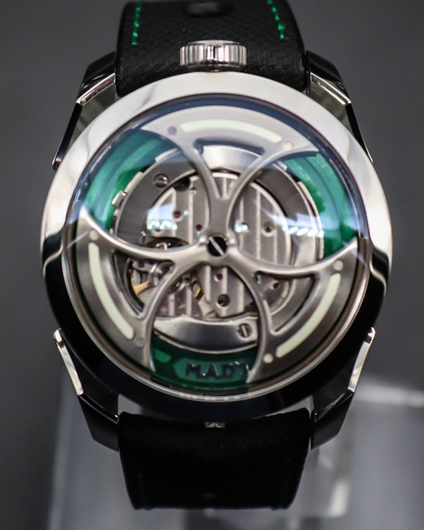MB&F MAD Edition 1 Edition Green 42MM Skeleton Dial Leather Strap (M.A.D. 1)
