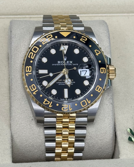2024 Rolex GMT-Master II "Bumblebee" "Zombie" 40MM Black Dial Two-Tone Jubilee Bracelet (126713GRNR)