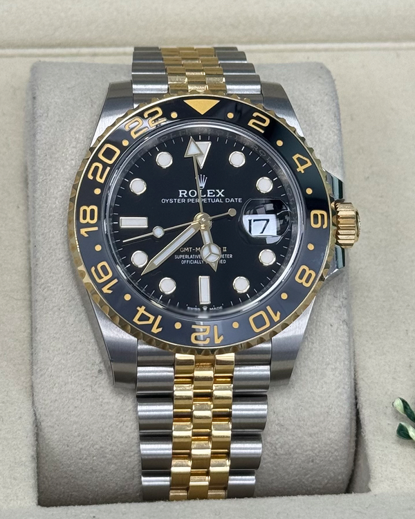 2024 Rolex GMT-Master II "Bumblebee" "Zombie" 40MM Black Dial Two-Tone Jubilee Bracelet (126713GRNR)