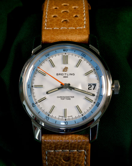 2025 Breitling Top Time B31 38MM White Dial Leather Strap (AB3113281A1X1)