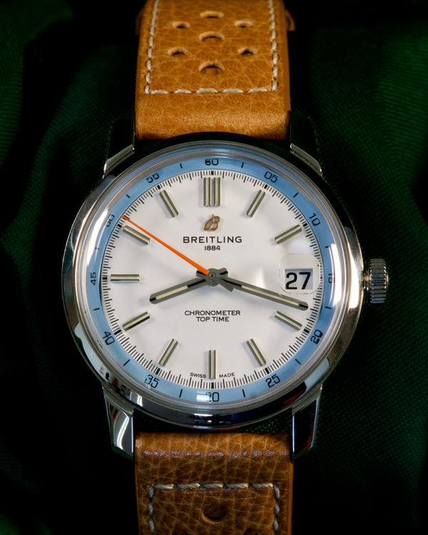2025 Breitling Top Time B31 38MM White Dial Leather Strap (AB3113281A1X1)