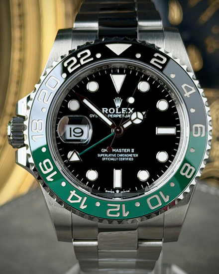 2022 Rolex GMT-Master II “Sprite” 40MM Black Dial Oyster Bracelet (126720VTNR)