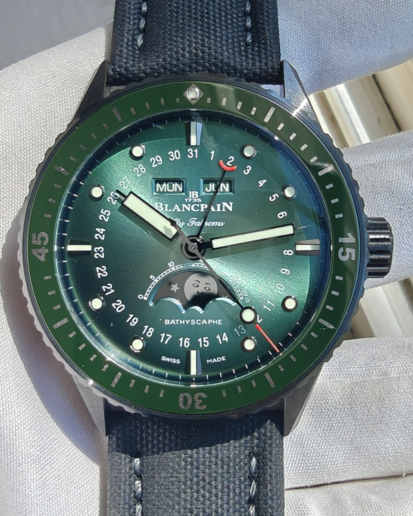2024 Blancpain Fifty Fathoms 43.6MM Green Dial Textile Strap (5054-0153-B52A)