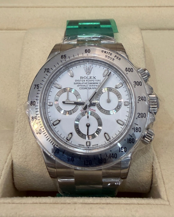 2014 Rolex Cosmograph Daytona 40MM White Dial Oyster Bracelet (116520)