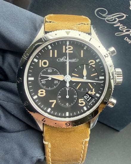 2026 Breguet Type XX 42MM Black Dial Leather Strap (2067ST/92/3WU)