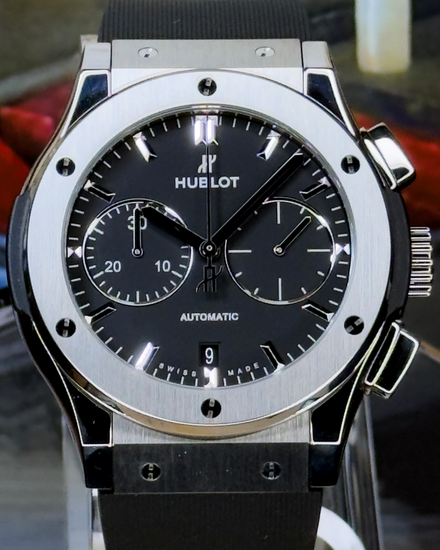 2026 Hublot Classic Fusion Chronograph 45MM Black Dial Rubber Strap (521.NX.1171.RX)