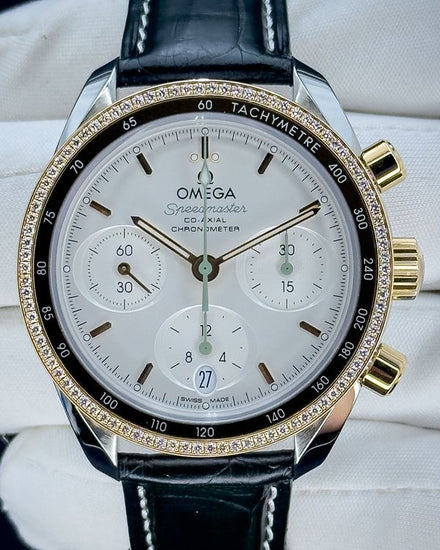 No Reserve - 2020 Omega Speedmaster 38MM White Dial Leather Strap (324.28.38.50.02.001)