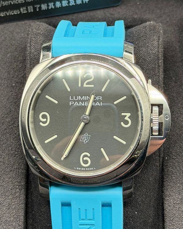 2022 Panerai Luminor Base Logo 44MM Black Dial Rubber Strap (PAM01086)