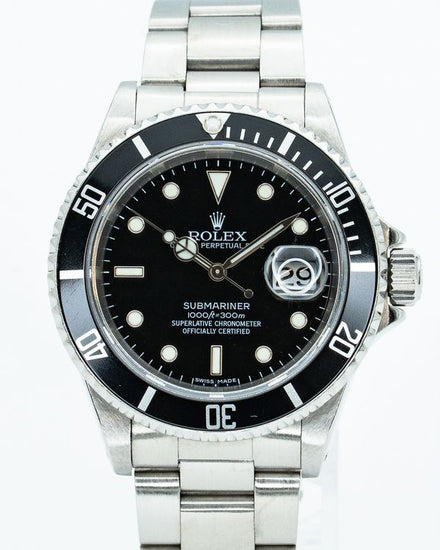 1995 Rolex Submariner Date 40MM Black Dial Oyster Bracelet (16610)