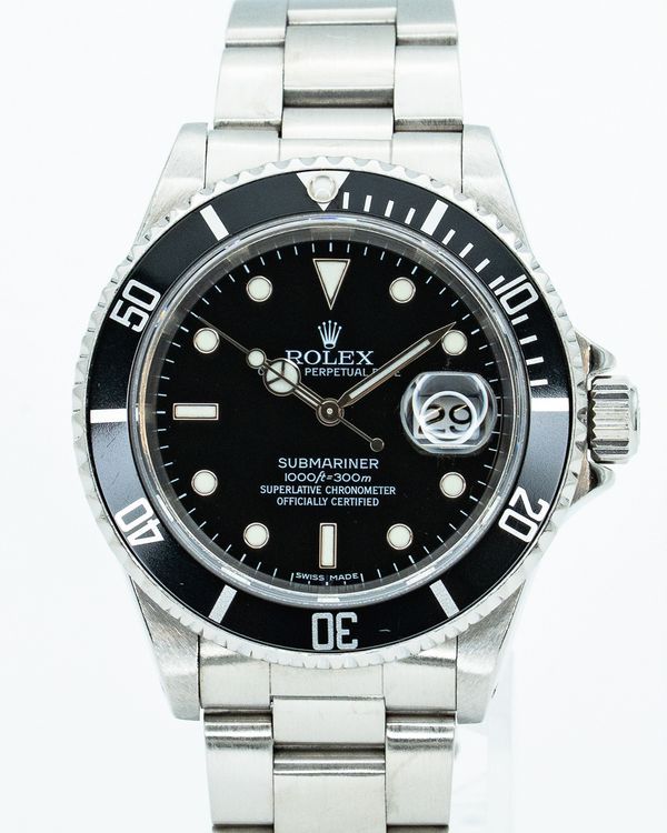 1995 Rolex Submariner Date 40MM Black Dial Oyster Bracelet (16610)