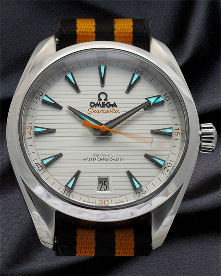 2025 Omega Seamaster Aqua Terra 150M Golf Edition 41MM Silver Dial Textile Strap (220.12.41.21.02.003)