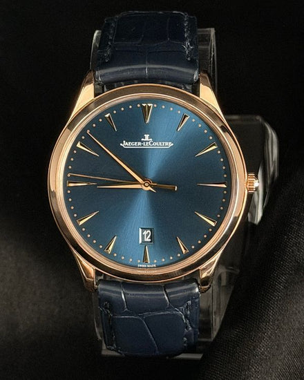 2022 Jaeger-LeCoultre Master Ultra Thin Date 40MM Blue Dial Leather Strap (Q128258S)