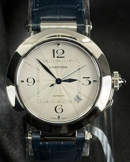 2022 Cartier Pasha De Cartier 41MM Silver Dial Leather Strap (WSPA0010)