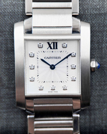 No Reserve - 2014 Cartier Tank Française 25MM Quartz Silver Dial Steel Bracelet (WE110007)