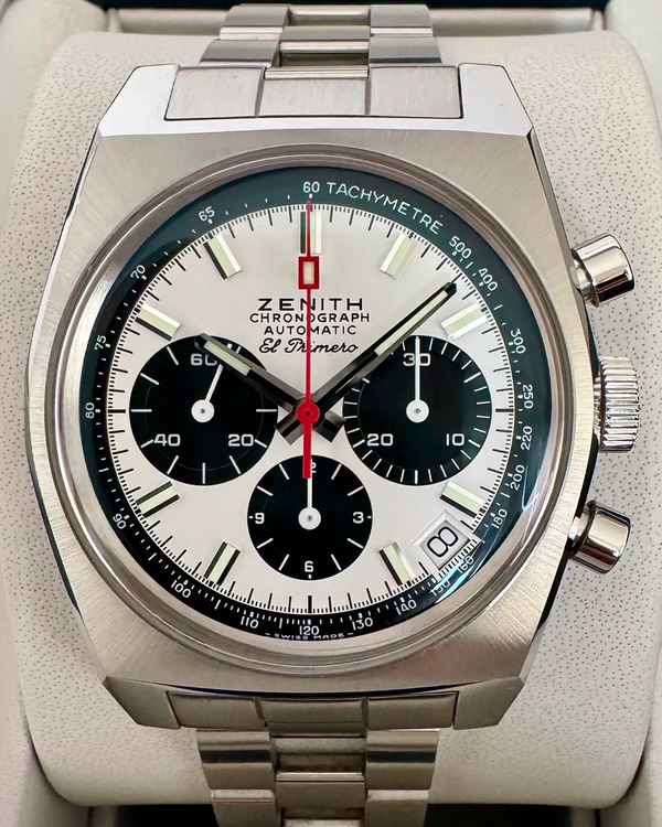 2025 Zenith El Primero Chronomaster Revival A384 37MM Silver Dial Steel Bracelet (03.A384.400/21.M384)