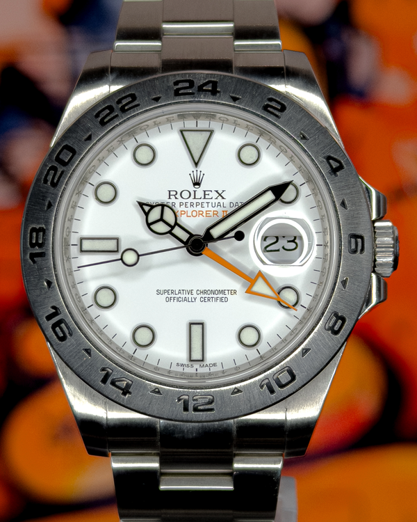 2012 Rolex Explorer II "Polar" 42MM White Dial Steel Bracelet (216570)