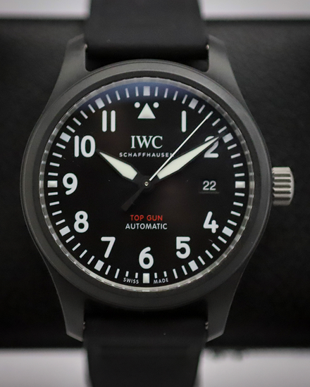 2024 IWC Schaffhausen Pilot Chronograph "Top Gun" 41MM Black Dial Textile Strap (IW326906)