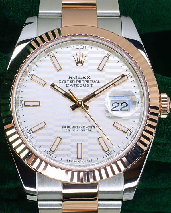 2024 Rolex Datejust 41MM Silver "Fluted Motif" Dial Two-Tone Oyster Bracelet (126331)