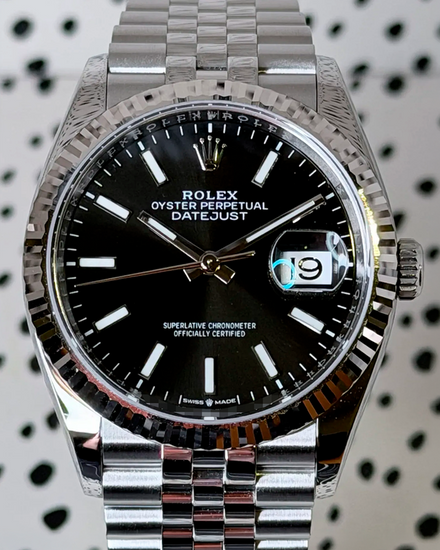 No Reserve - 2026 Rolex Datejust 36MM Black Dial Jubilee Bracelet (126234)
