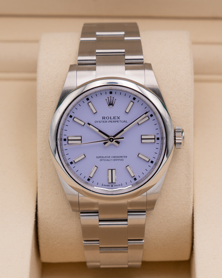 2026 Rolex Oyster Perpetual 41MM Lavender Dial Oyster Bracelet (134300)