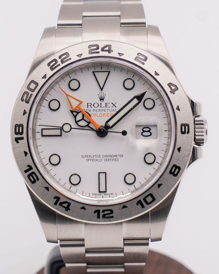 2013 Rolex Explorer II "Polar" 42MM White Dial Steel Bracelet (216570)