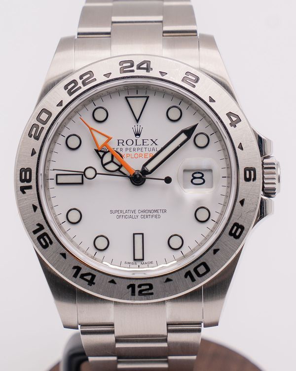 2013 Rolex Explorer II "Polar" 42MM White Dial Steel Bracelet (216570)