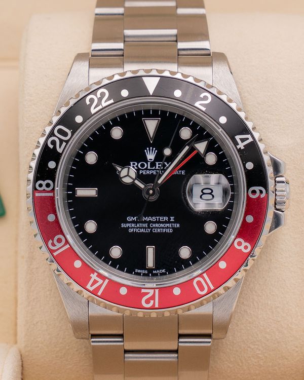 2001 Rolex GMT-Master II “Coke” 40MM Black Dial Oyster Bracelet (16710)