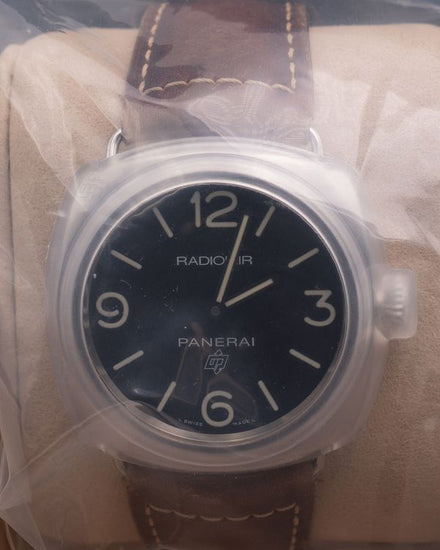 2018 Panerai Radiomir Base Logo 45MM Black Dial Leather Strap (PAM00753)