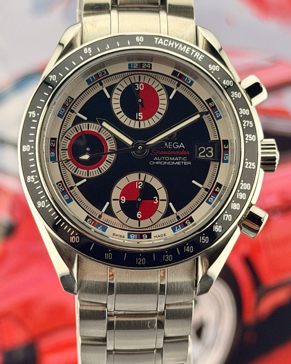 No Reserve - Omega Speedmaster Date 40MM Black "Casino" Dial Steel Bracelet (3210.52.00)