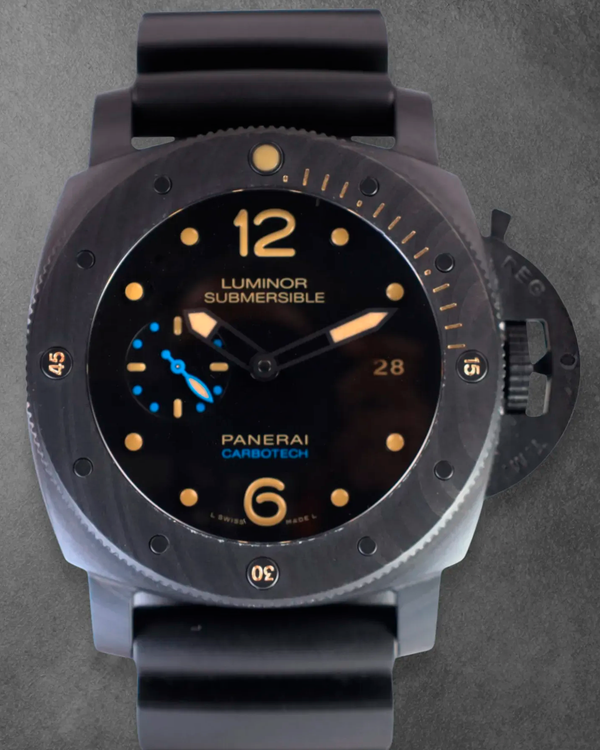 No Reserve - 2018 Panerai Submersible 1950 3 Days Automatic 47MM Black Dial Rubber Strap (PAM00616)
