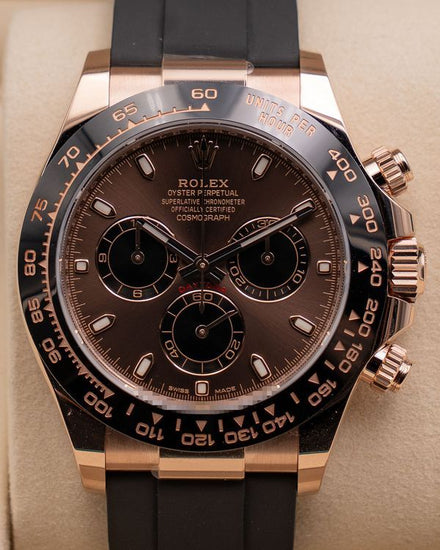 2023 Rolex Cosmograph Daytona 40MM Chocolate Dial Rubber Strap (116515LN)