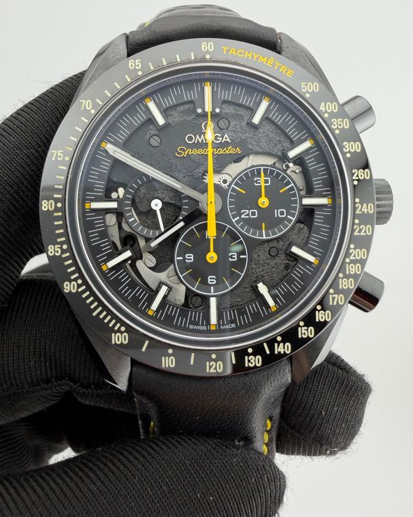 2019 Omega Speedmaster Dark Side of the Moon "Apollo 8" 44.25MM Black Dial Aftermarket Leather Strap (311.92.44.30.01.001)