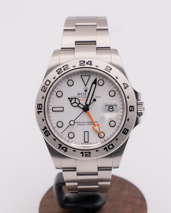 2014 Rolex Explorer II "Polar" 42MM White Dial Steel Bracelet (216570)