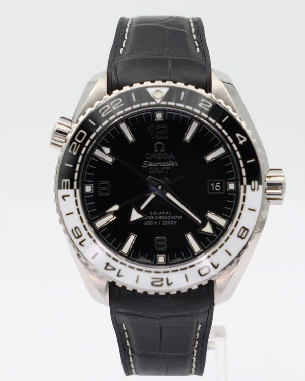 Omega Seamaster Planet Ocean GMT 43.5MM Black Dial Leather Strap (215.33.44.22.01.001)