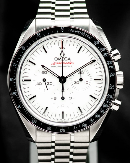 No Reserve - 2025 Omega Speedmaster Professional Moonwatch 42MM White Dial Steel Bracelet (310.30.42.50.04.001)
