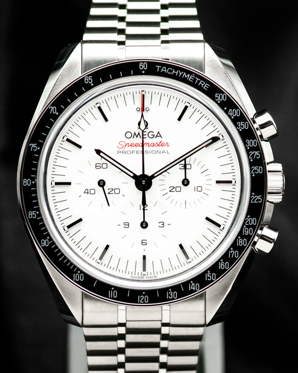 No Reserve - 2025 Omega Speedmaster Professional Moonwatch 42MM White Dial Steel Bracelet (310.30.42.50.04.001)