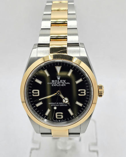 2022 Rolex Explorer 36MM Black Dial Two-Tone Oyster Bracelet (124273)