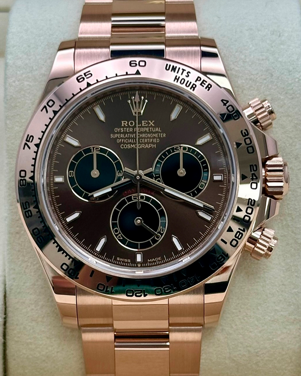 2026 Cosmograph Daytona 40MM Chocolate Dial Rose Gold Oyster Bracelet (126505)
