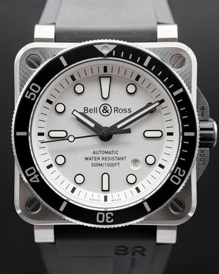 2023 Bell & Ross BR03-92 Diver 42MM White Dial Rubber Strap (BR03-92-D-S)