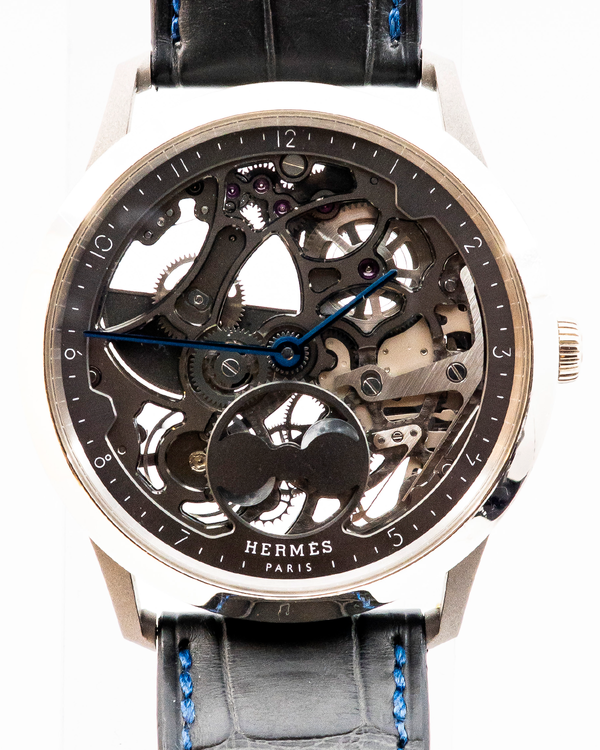 2022 Hermès Slim D'Hermès 39.5MM Skeleton Dial Leather Strap (CA6.841)