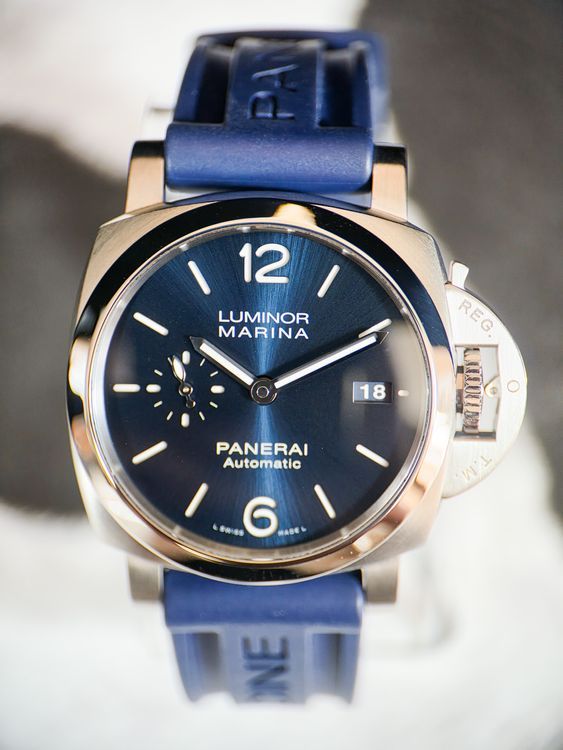 2023 Panerai Luminor Marina 1950 3 Days 42MM Blue Dial Rubber Strap (PAM01393)