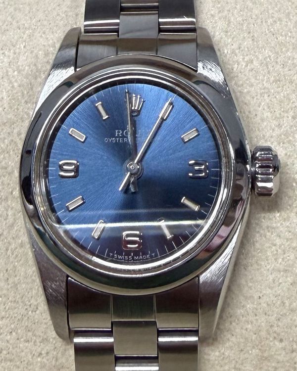 Rolex Oyster Perpetual 24MM Blue Dial Oyster Bracelet (67180)